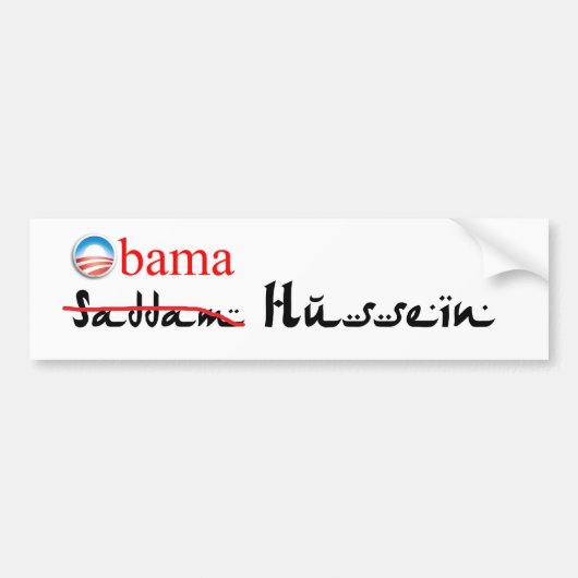 Obam Hussein Bumpersticker (Voorkant)