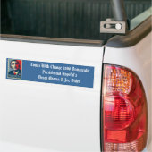 obama000_1, komt met verandering democratische ver bumpersticker (Op Truck)