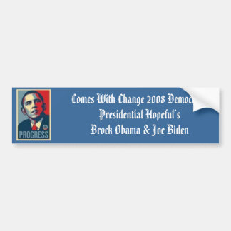 obama000_1, komt met verandering democratische ver bumpersticker