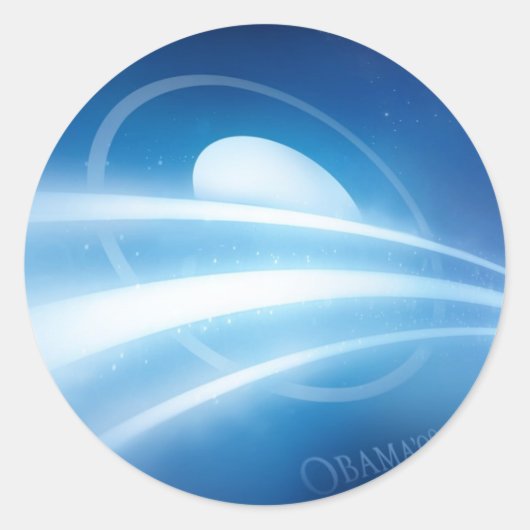 Obama'08-0002 Ronde Sticker (Voorkant)
