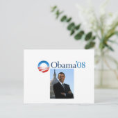 Obama'08 briefkaart (Staand voorkant)