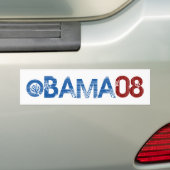 OBAMA08-Bumpersticker Bumpersticker (Op auto)