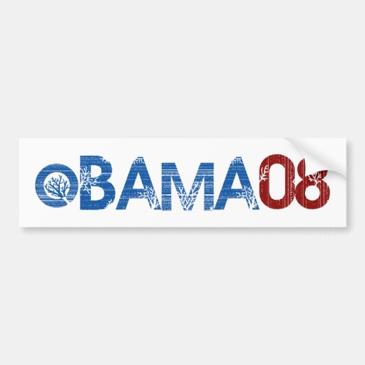OBAMA08-Bumpersticker Bumpersticker (Voorkant)