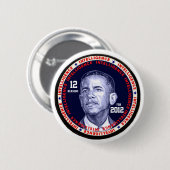 Obama12 Motivering knop Ronde Button 5,7 Cm (Voorkant /achterkant)