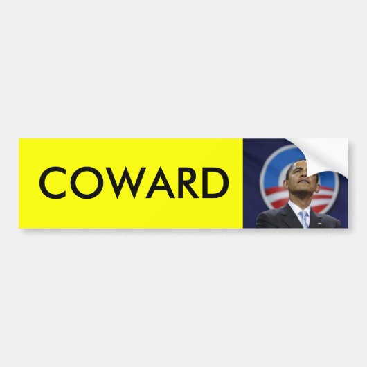 obama1, COWARD Bumpersticker (Voorkant)