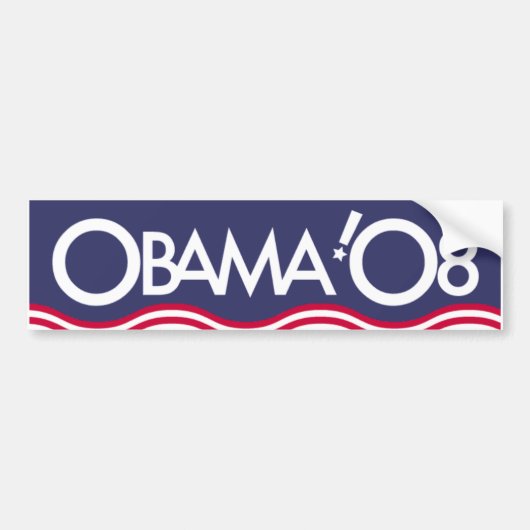OBAMA '08 BUMPERSTICKER (Voorkant)
