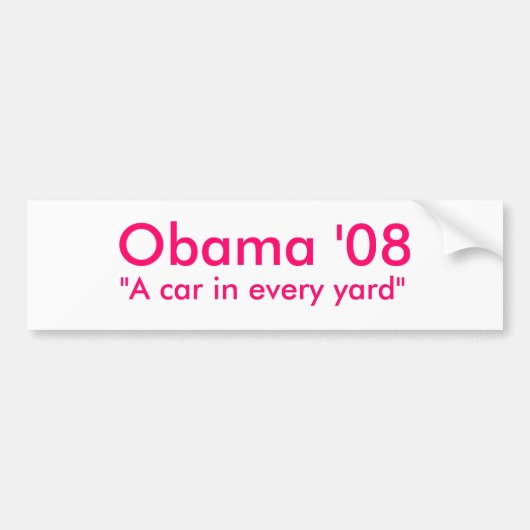 Obama '08 bumpersticker (Voorkant)