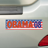 OBAMA 08 BUMPERSTICKER (Op auto)