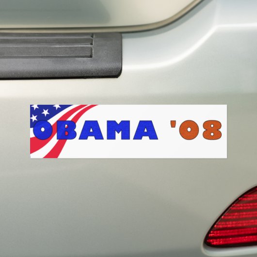 Obama 08 bumpersticker (Op auto)