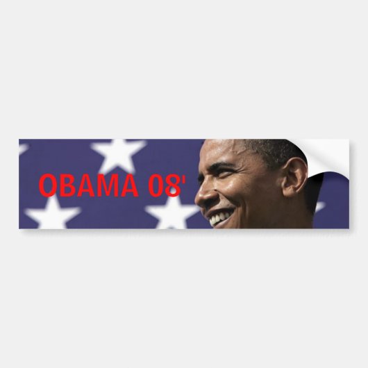 OBAMA 08' BUMPERSTICKER (Voorkant)