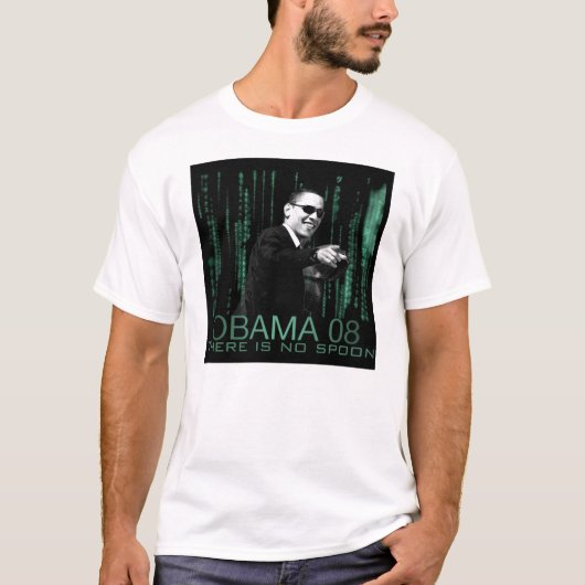 Obama 08: Er is geen spon T-shirt (Voorkant)