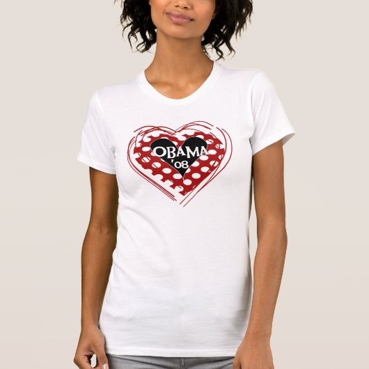 Obama 08 Heart T-shirt (Voorkant)