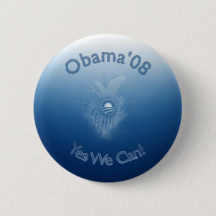 Obama 08 - Ja dat kunnen we! Ronde Button 5,7 Cm