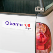 Obama, '08, oeps bumpersticker (Op Truck)