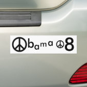Obama 08 Peace Bumpersticker (Op auto)