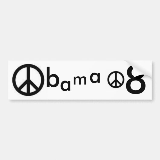 Obama 08 Peace Bumpersticker (Voorkant)