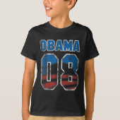  Obama 08 President Keepsake Throwback T-shirt (Voorkant)