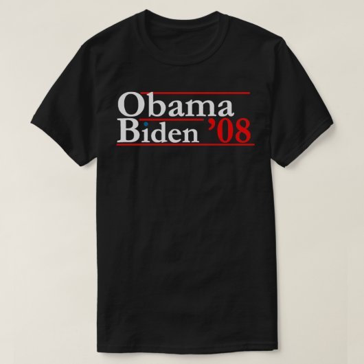 Obama 08 Retro Campaign Obama Biden T-shirt (Design voorkant)