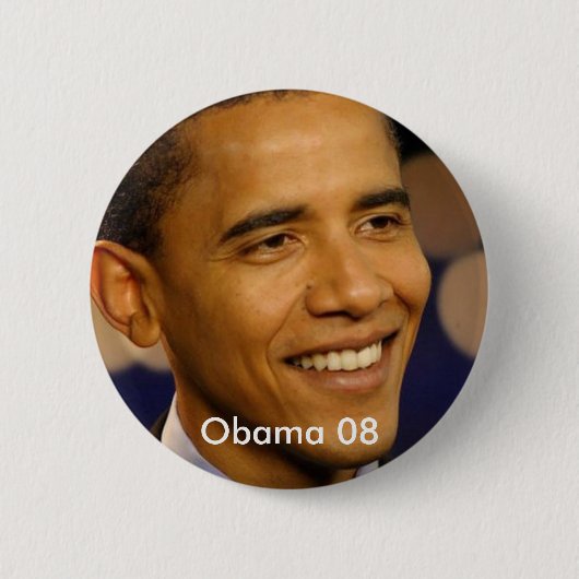Obama 08 ronde button 5,7 cm (Voorkant)
