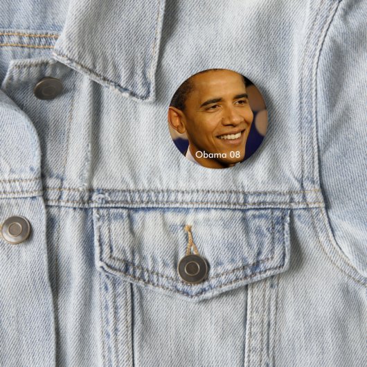 Obama 08 ronde button 5,7 cm (In situ)