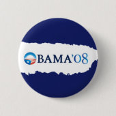 Obama '08 ronde button 5,7 cm (Voorkant)