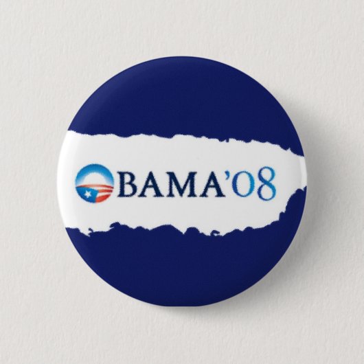 Obama '08 ronde button 5,7 cm (Voorkant)