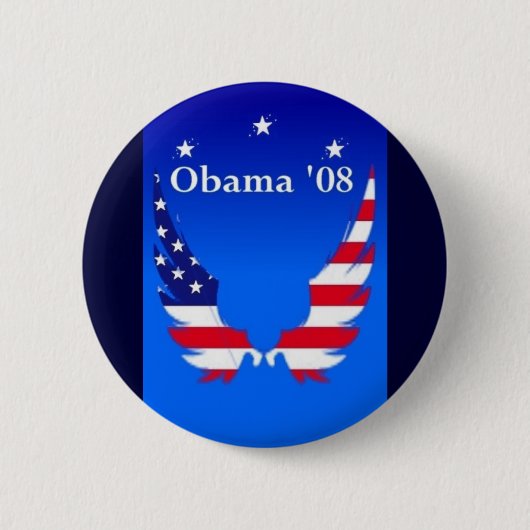 Obama '08 ronde button 5,7 cm (Voorkant)