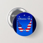 Obama '08 ronde button 5,7 cm (Voorkant /achterkant)