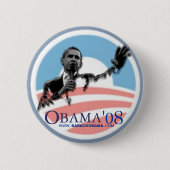 Obama '08 ronde button 5,7 cm (Voorkant)