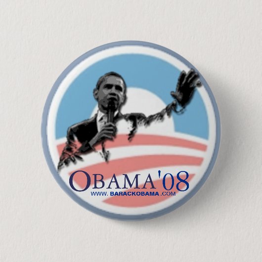 Obama '08 ronde button 5,7 cm (Voorkant)