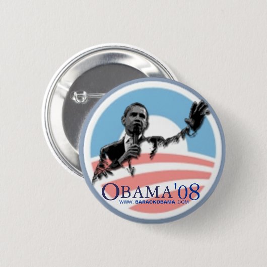 Obama '08 ronde button 5,7 cm (Voorkant /achterkant)