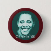 Obama '08 ronde button 5,7 cm (Voorkant)