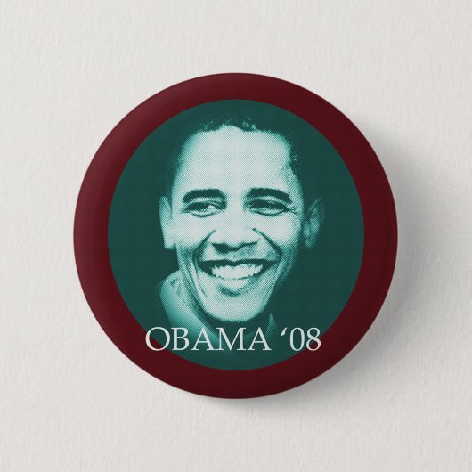 Obama '08 ronde button 5,7 cm (Voorkant)