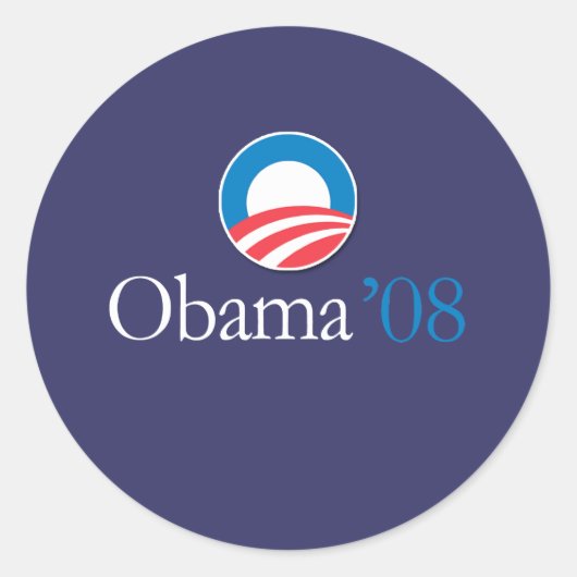 Obama '08 ronde sticker (Voorkant)