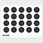 Obama 08 Ronde Sticker (Vel)