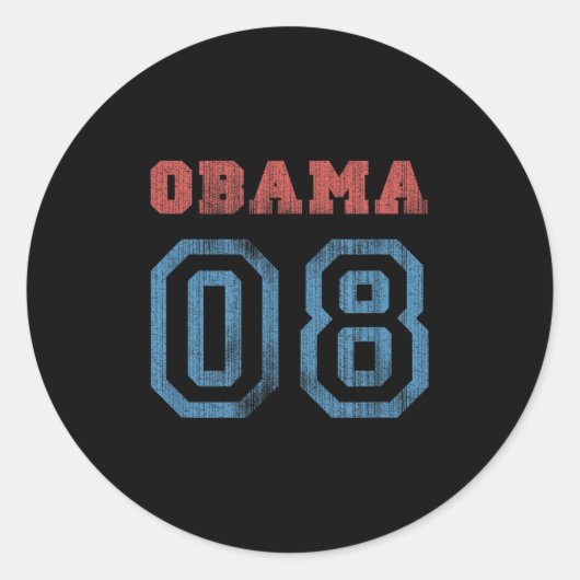 Obama 08 Ronde Sticker (Voorkant)