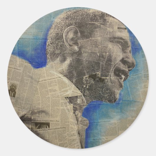 Obama '08 ronde sticker (Voorkant)