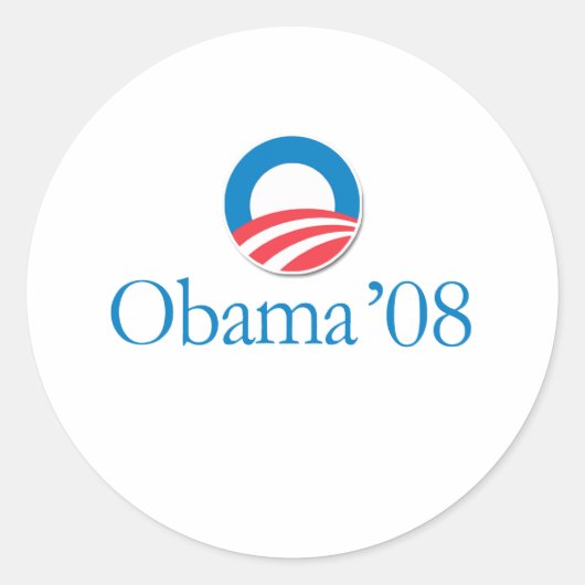 Obama '08 ronde sticker (Voorkant)