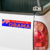 Obama 08 Rood Bumpersticker (Op Truck)