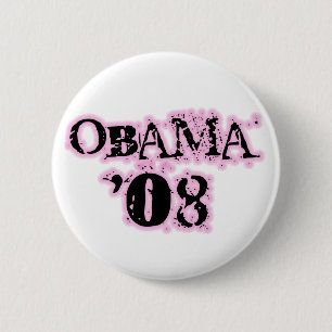 Obama 08 Roze Edge Button