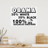 Obama: 100% socialist! poster (Keuken)