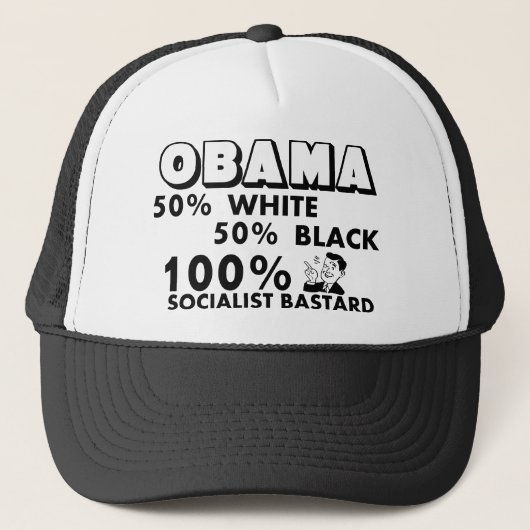 Obama: 100% socialistische kreet! trucker pet (Voorkant)