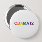 OBAMA 12 RAINBOW -.png Ronde Button 4,0 Cm (Voorkant /achterkant)