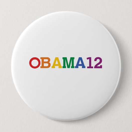 OBAMA 12 RAINBOW -.png Ronde Button 4,0 Cm (Voorkant)