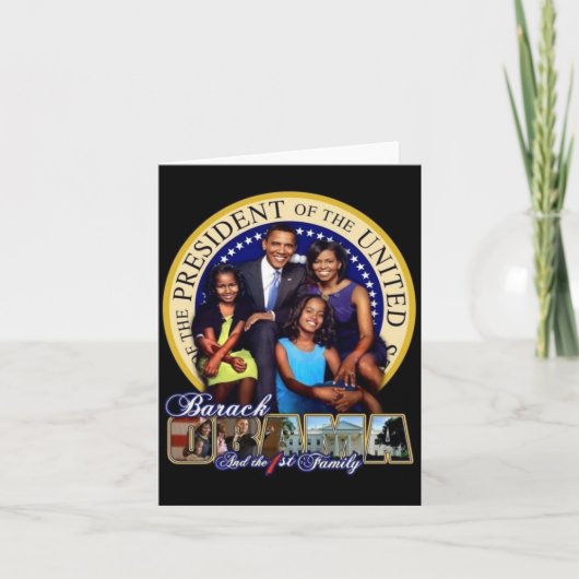 OBAMA-1E FAMILIE-Wenskaart Kaart (Voorkant)