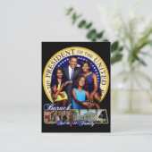 OBAMA-1ST FAMILIE-Briefkaart Briefkaart (Staand voorkant)
