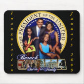 OBAMA-1ST FAMILIE-Mousepad Muismat (Voorkant)