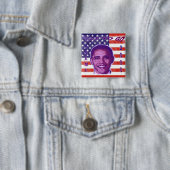 OBAMA 2008-Button Vierkante Button 5,1 Cm (In situ)