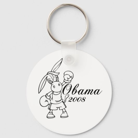 Obama 2008 donkey sleutelhanger (Voorkant)