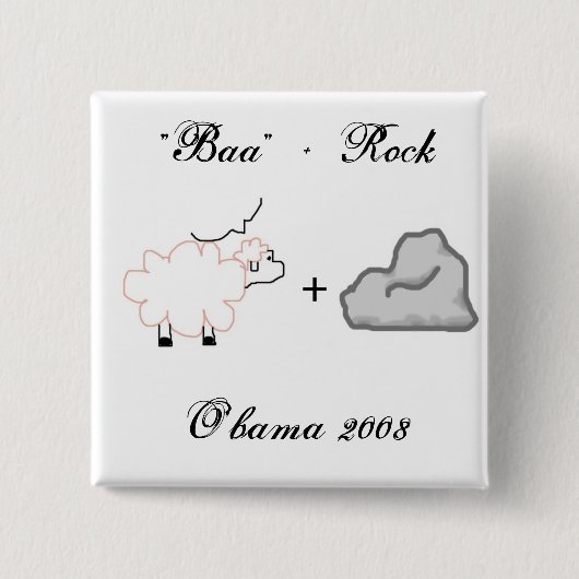O'Bama 2008 - Gepersonaliseerd Vierkante Button 5,1 Cm (Voorkant)